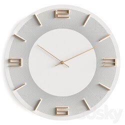 Watches Clocks Wall clock KARE Leonardo White Gold 