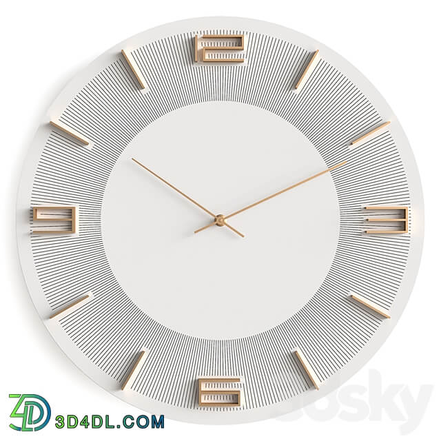 Watches Clocks Wall clock KARE Leonardo White Gold