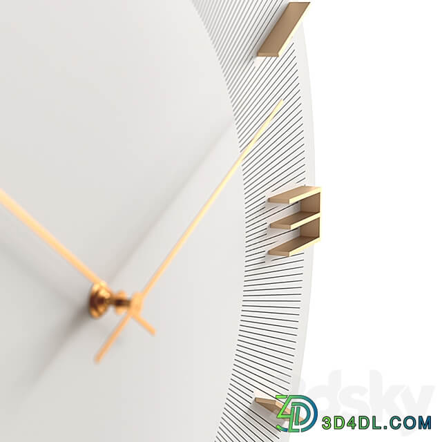 Watches Clocks Wall clock KARE Leonardo White Gold