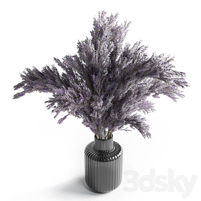 bouquet dry lavender vase glass