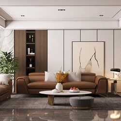  3D Living Room Interior By Huong Giang 