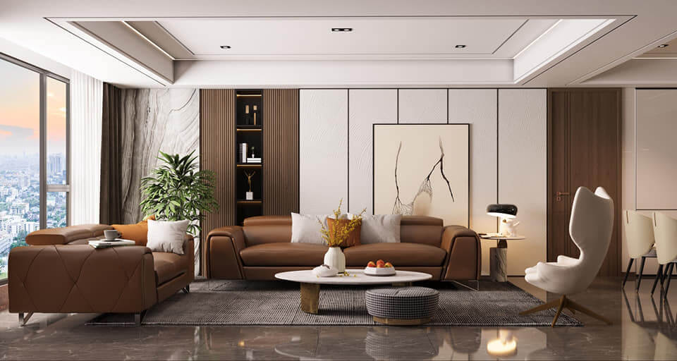 3D Living Room Interior By Huong Giang