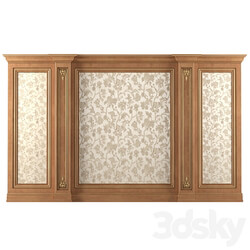 Wall wood boiserie paneling 