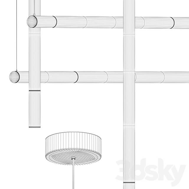 Pendant light Aliexpress Stripes pendant lgiht Set 2