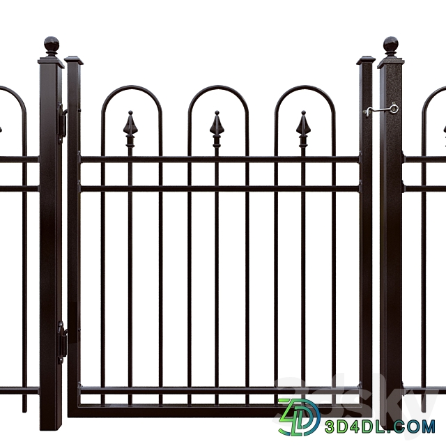 Iron fence set Hoop and Picket Puppet Picket Pool