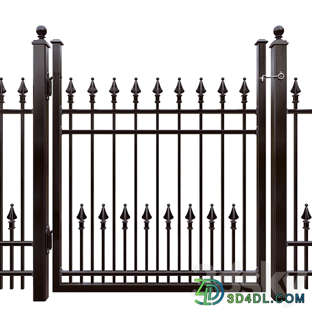 Iron fence set Hoop and Picket Puppet Picket Pool