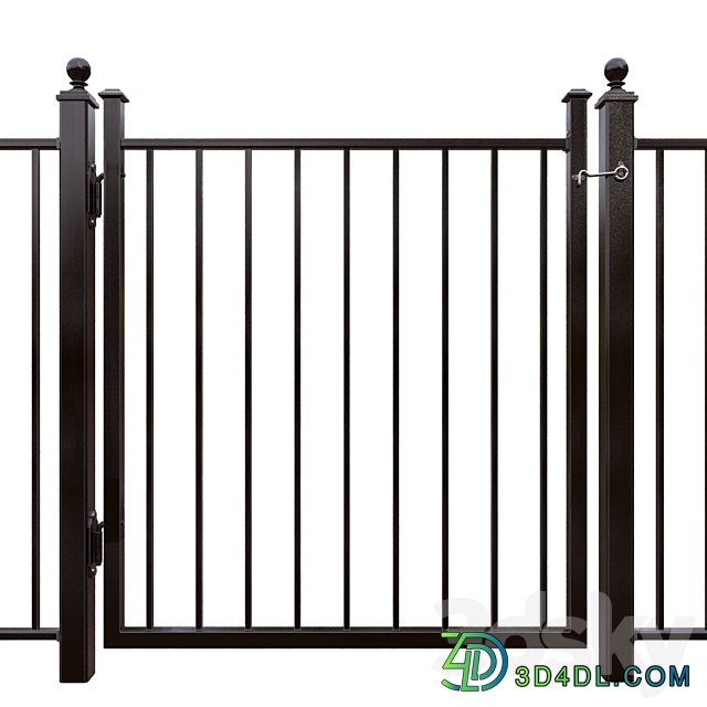 Iron fence set Hoop and Picket Puppet Picket Pool