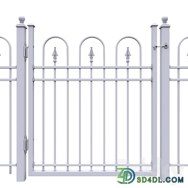 Iron fence set Hoop and Picket Puppet Picket Pool