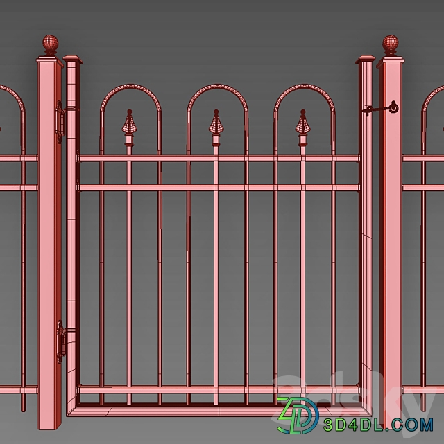 Iron fence set Hoop and Picket Puppet Picket Pool
