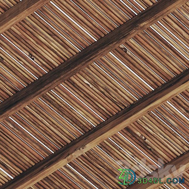 Ceiling thick branch straight n1 Ceiling of thick straight branches No. 1