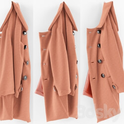short coats on a hang tab Clothes 3D Models 