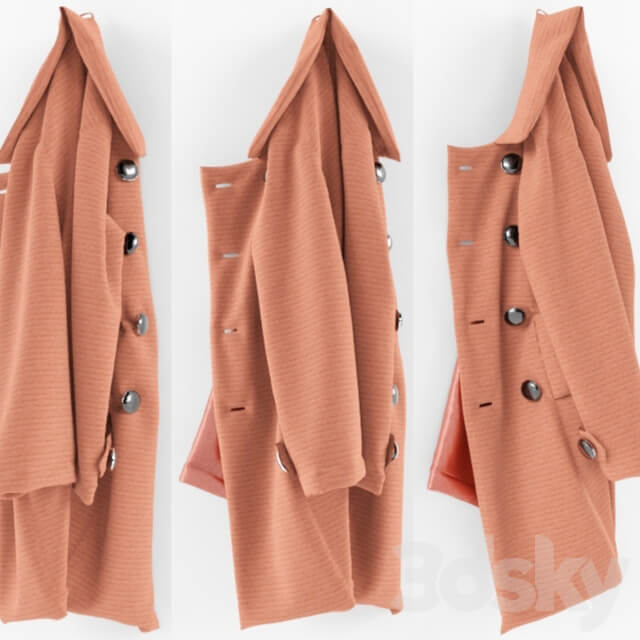 short coats on a hang tab Clothes 3D Models