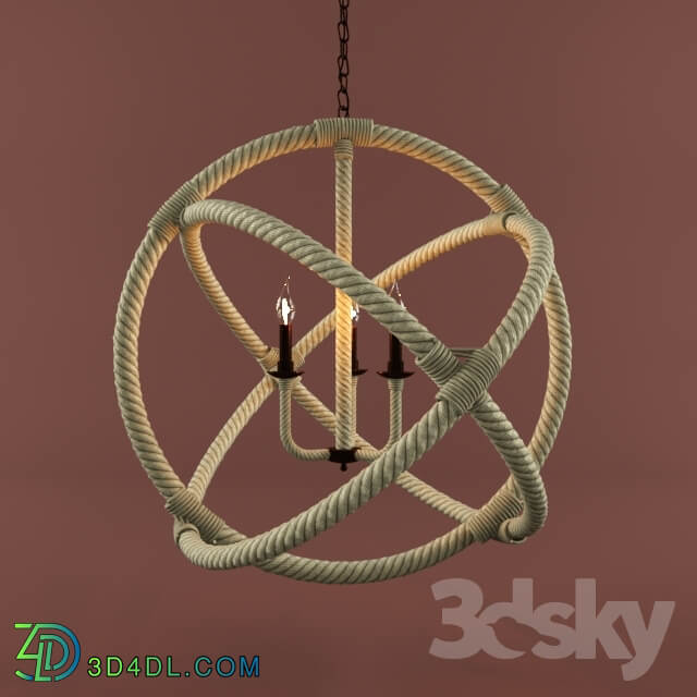 ROPE PLANETARIUM CHANDELIER LARGE Pendant light 3D Models