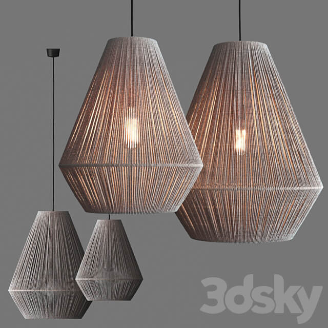 Pendant light Paper rope lantern pendant