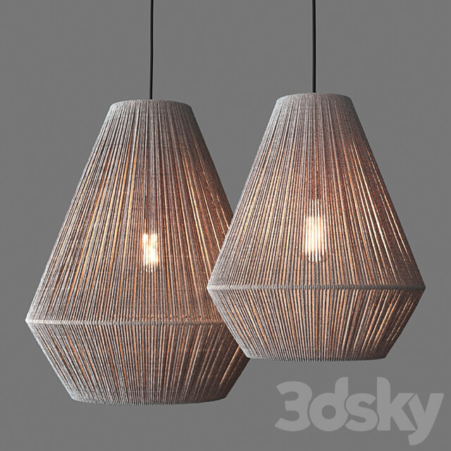 Pendant light Paper rope lantern pendant