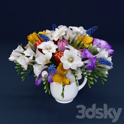 Hyacinth Freesia tulips 3D Models 