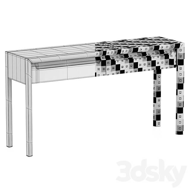 Dantone Home Square Console with 2 Drawers