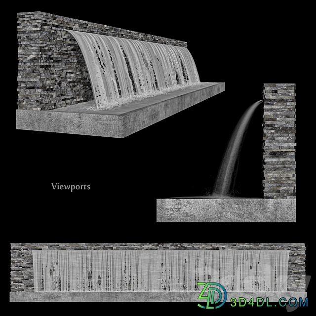 Other Waterfall fountains rock panel