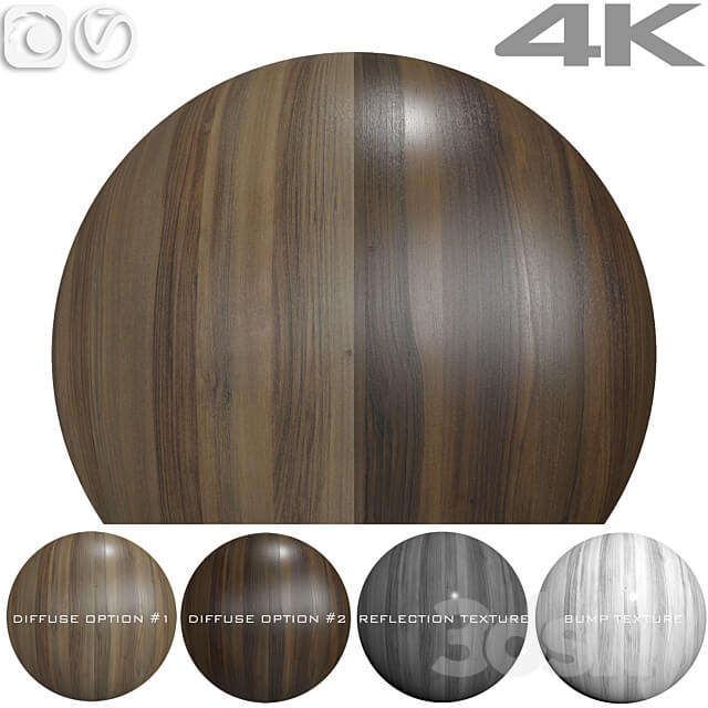 Seamless textures WALNUT 3D Models