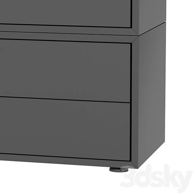 Combined cabinet with legs 70x35x212 cm EKET Wardrobe Display cabinets 3D Models