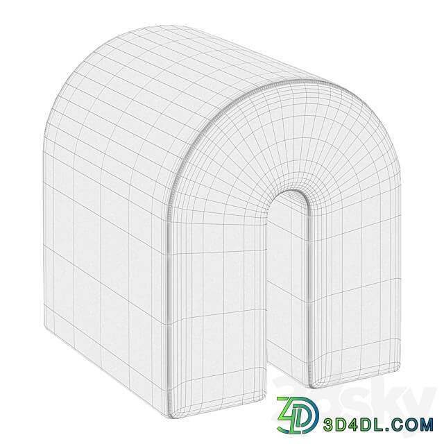 Curved pouf Kristina Dam