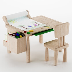 Table Chair Wood Tidy Activity Table 