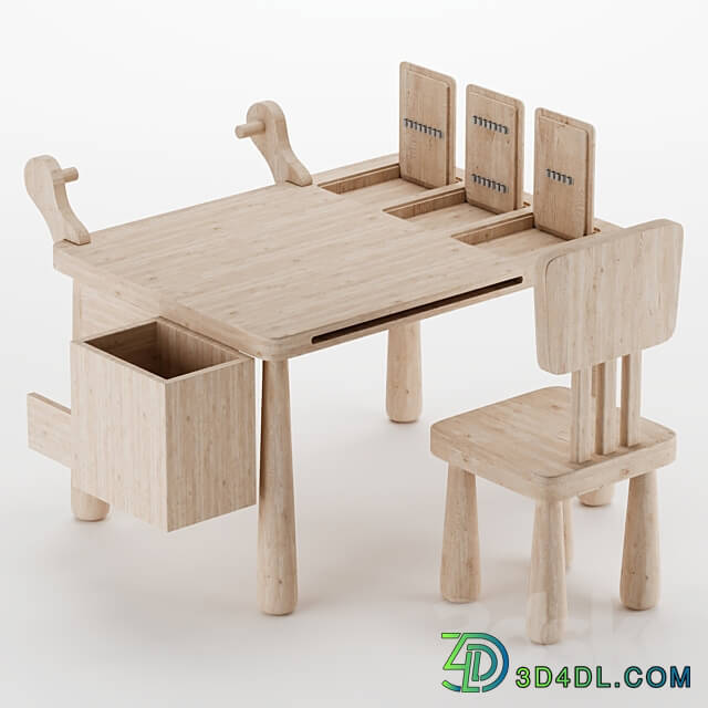 Table Chair Wood Tidy Activity Table
