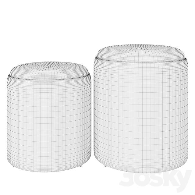My Interno. Set of 2 Scandi ottomans small big 
