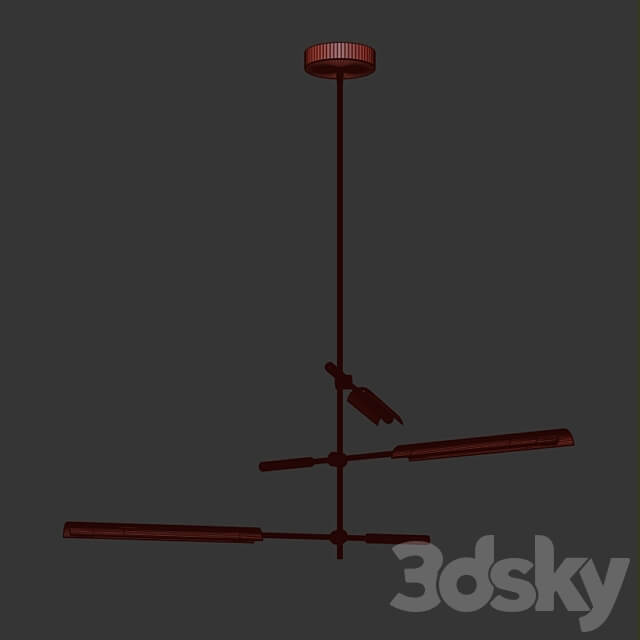 Lightology ASTRID MULTI LIGHT PENDANT By Alora Pendant light 3D Models