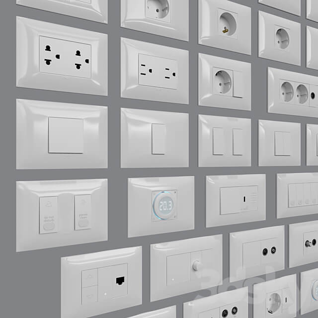Miscellaneous Sockets and switches Vimar Neve Up IT US standard cover plates 