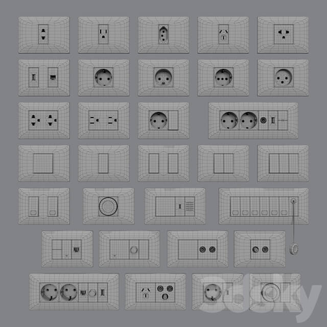 Miscellaneous Sockets and switches Vimar Neve Up IT US standard cover plates 
