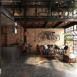  3D Lofthouse Interior by Thien Nguyen 