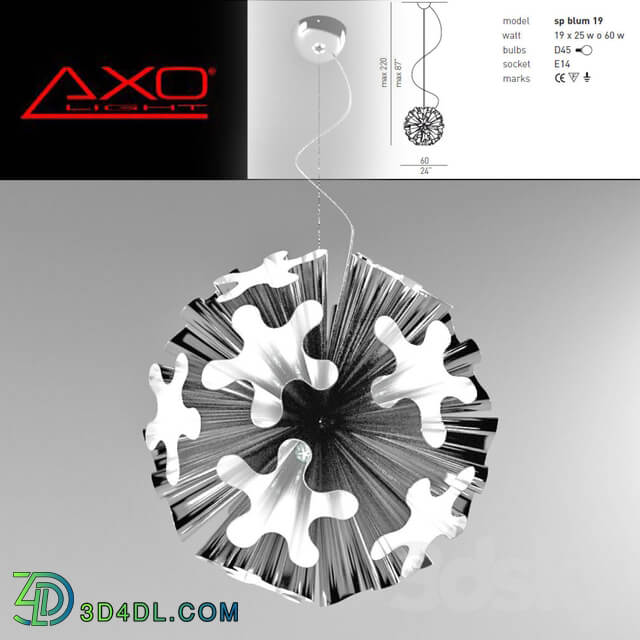 AXO LIGHT SP BLUM 19 Pendant light 3D Models