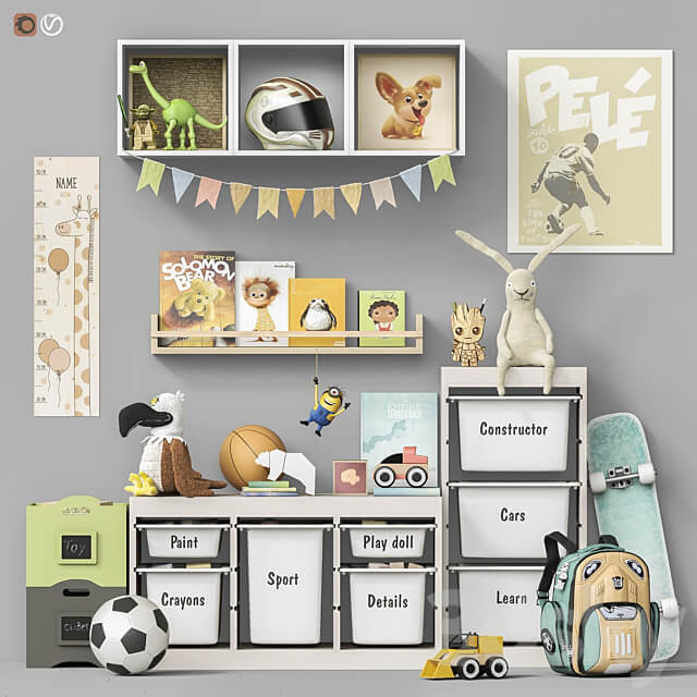 Toys and furniture set 107 Miscellaneous 3D Models