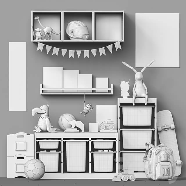 Toys and furniture set 107 Miscellaneous 3D Models