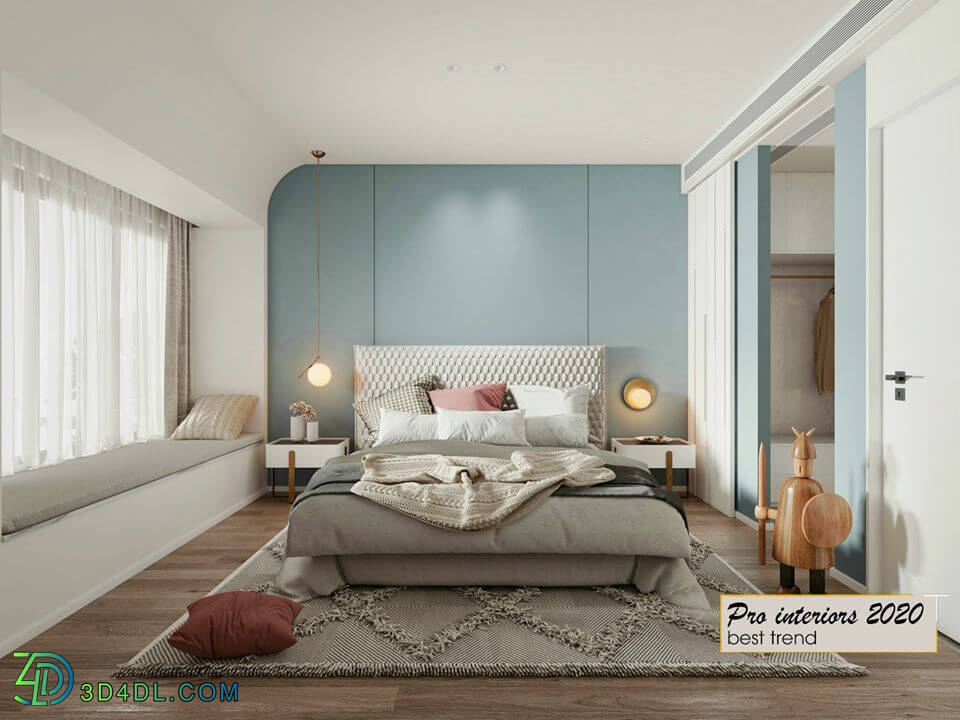 3D Interior Scenes File 3dsmax Model Bedroom 258 By HuyHieuLee