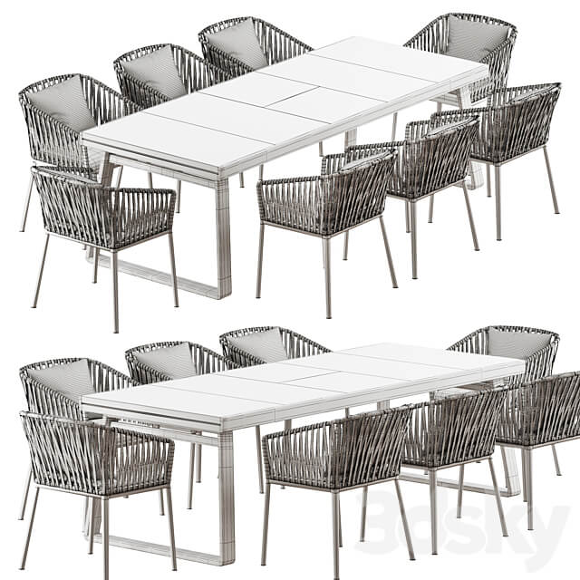 Table Chair Kettal BITTA dining table