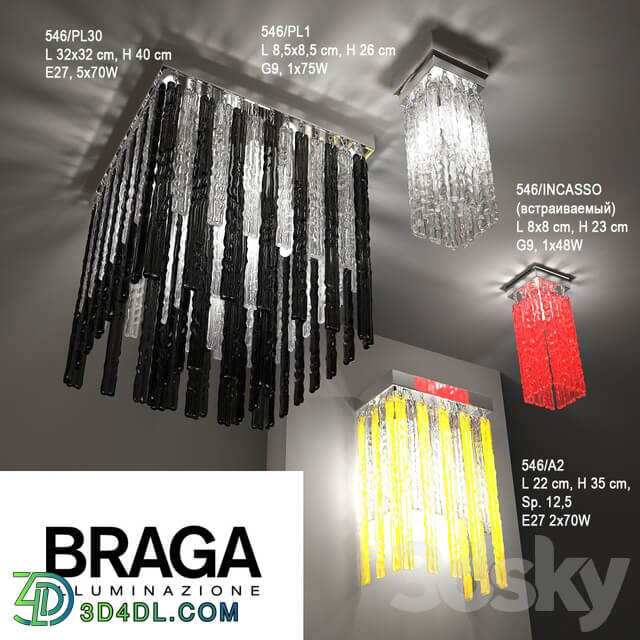 Braga Bambu Pendant light 3D Models