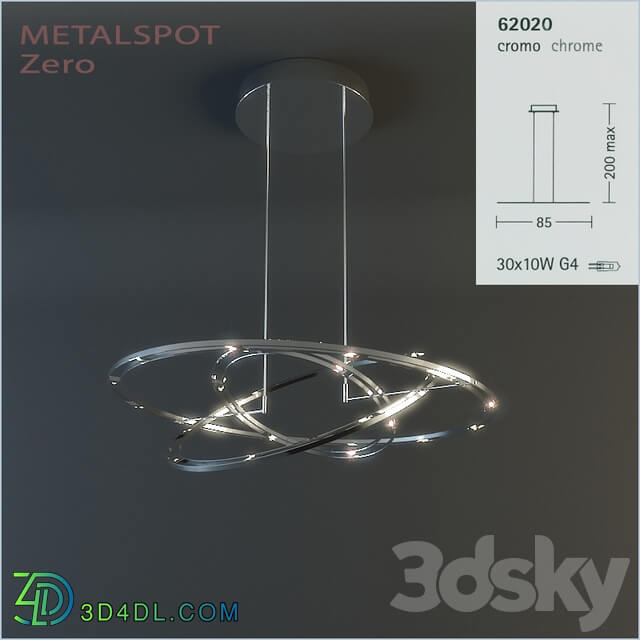 Metalspot Zero Pendant light 3D Models