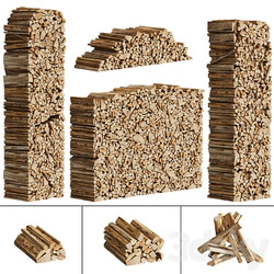Other 038 Firewood Logs 01 Packed Stacks 00 