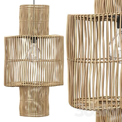 Pendant light Hanging rattan lamp shade by Tine K Home Rattan pendant lamp 