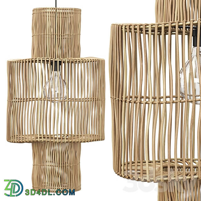 Pendant light Hanging rattan lamp shade by Tine K Home Rattan pendant lamp
