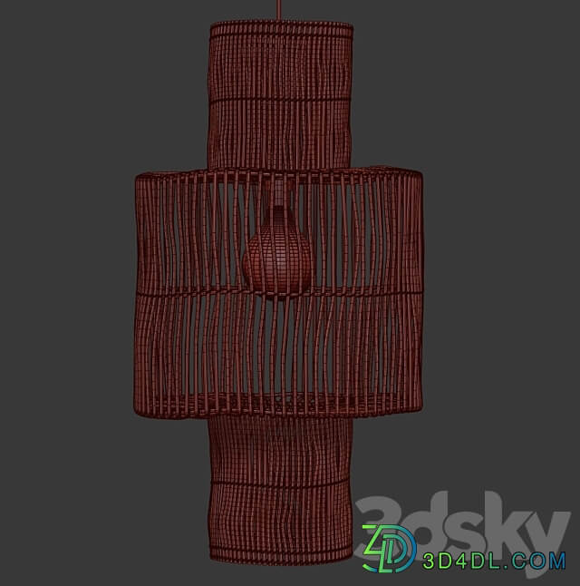 Pendant light Hanging rattan lamp shade by Tine K Home Rattan pendant lamp