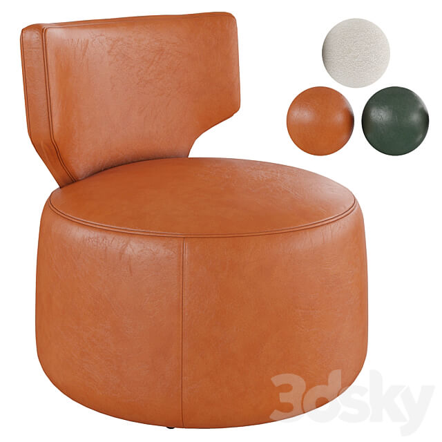 Homary Green Cute Chair Upholstered Accent Chair Swivel Chair