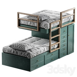 Offset Built In Bunk Beds 