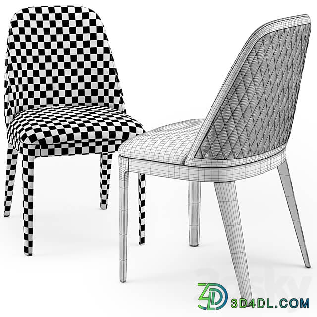 Bontempi Margot quilted wood chair