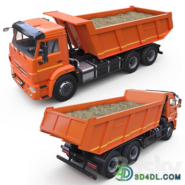 Dump truck on the KAMAZ 65115 chassis.