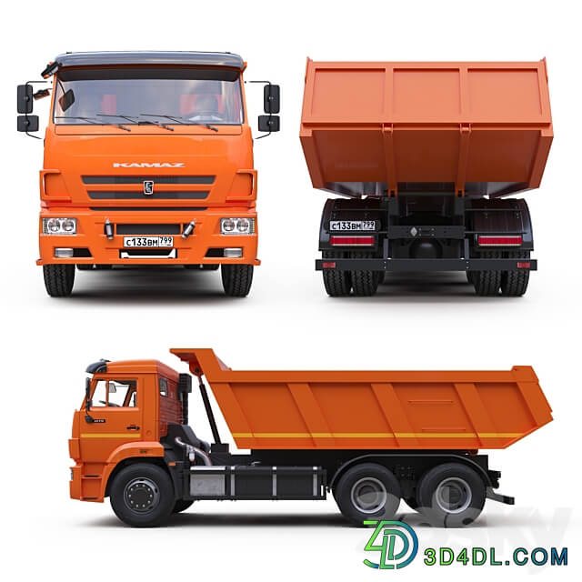 Dump truck on the KAMAZ 65115 chassis.