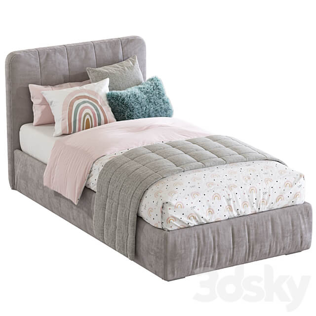 Bed with a soft headboard 12