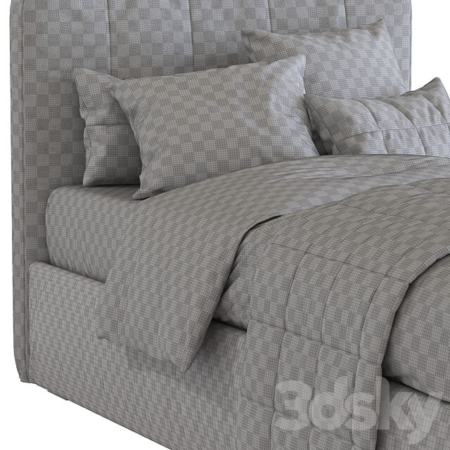 Bed with a soft headboard 12
